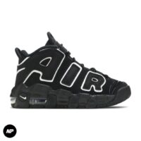 nike air more uptempo black white