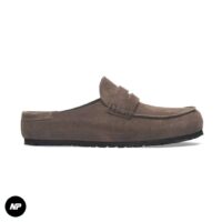 birkenstock naples wrapped seude leather brown
